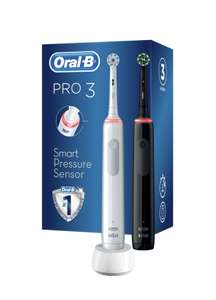 Набор электрических зубных щеток Oral-B Pro 3 3900, визуальный датчик давления, 2 насадки