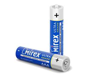 Батарейки мизинчиковые (щелочные) Mirex LR03 ААА 10 штук в упаковке