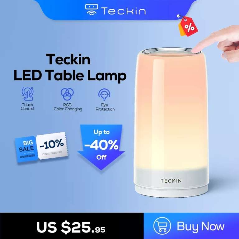 Светодиодная настольная лампа Teckin DL31, 7 цветов