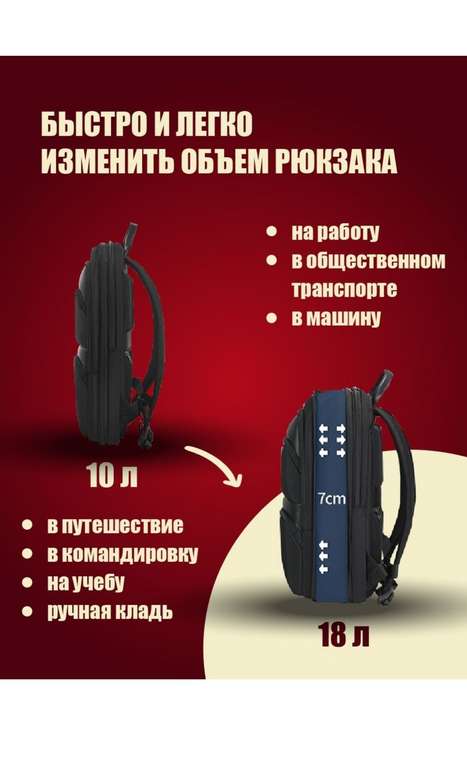 Рюкзак Tigernu (цена с ozon картой)