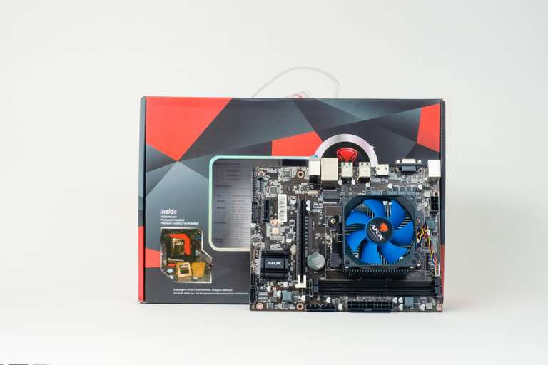 Материнская плата AFOX A88 + процессор AMD A8-7600 + кулер