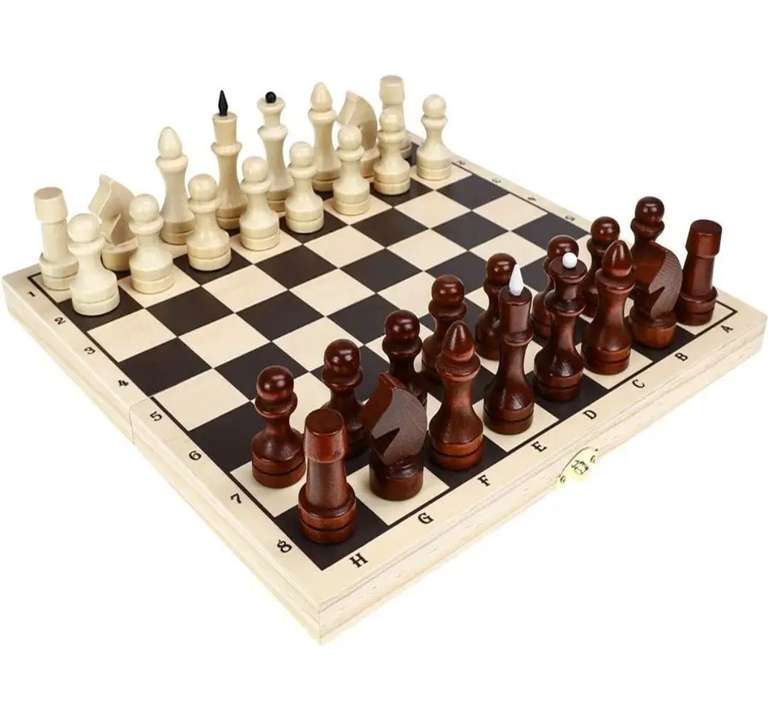 Шахматы деревянные лакированные Рыжий Кот