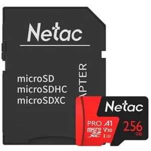 Карта памяти Netac Micro SDXC 256Гб (NT02P500PRO-256G-R) (возврат +898 баллов)