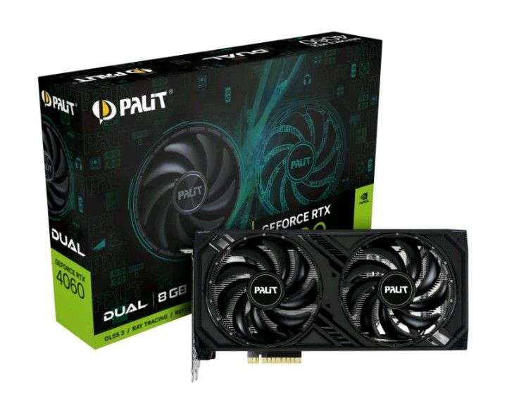 Видеокарта Palit NVIDIA GeForce RTX 4060 DUAL +23000 бонусы