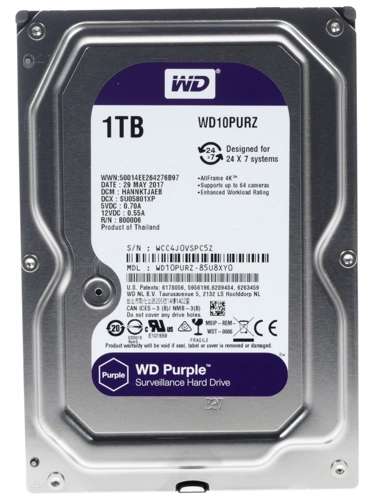 1 ТБ Жесткий диск WD Purple WD10PURZ (так же на 2ТБ)