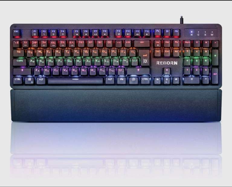 Игровая клавиатура проводная Defender Reborn GK-165DL, (Jixian Blue)