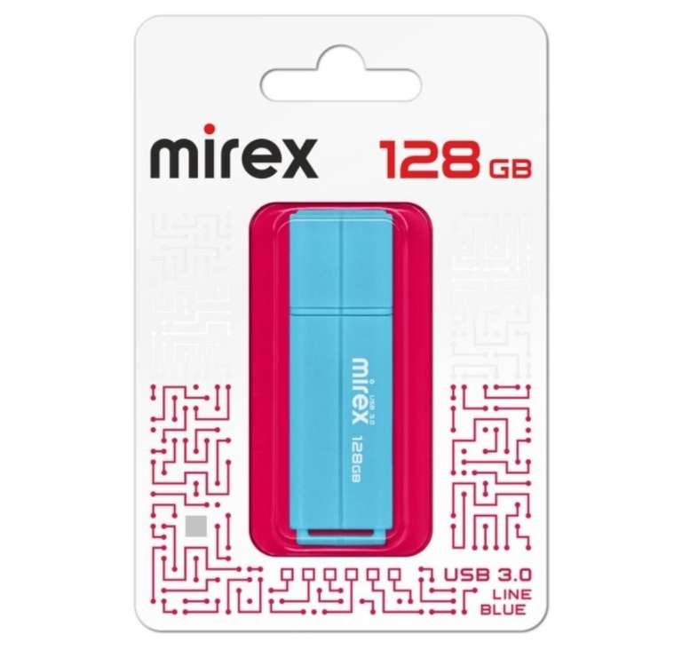 Флеш-диск Mirex Line Blue 3.0 128GB 13600-FM3LBU128 (с Бонусами 399₽)