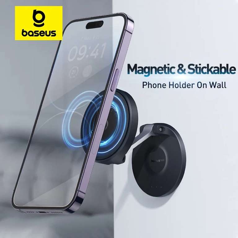 Держатель для телефона магнитный самоклеющийся Baseus Magpro Magnetic Foldable Phone Mount BS-HP014 для iPhone в двух цветах