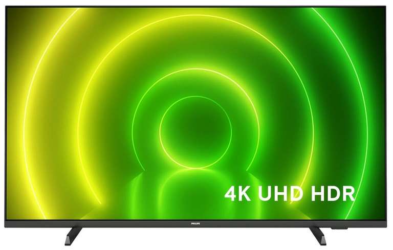 65" 4K UHD Телевизор Philips 65PUS7406/60 2021 HDR, LED, черный, Android TV