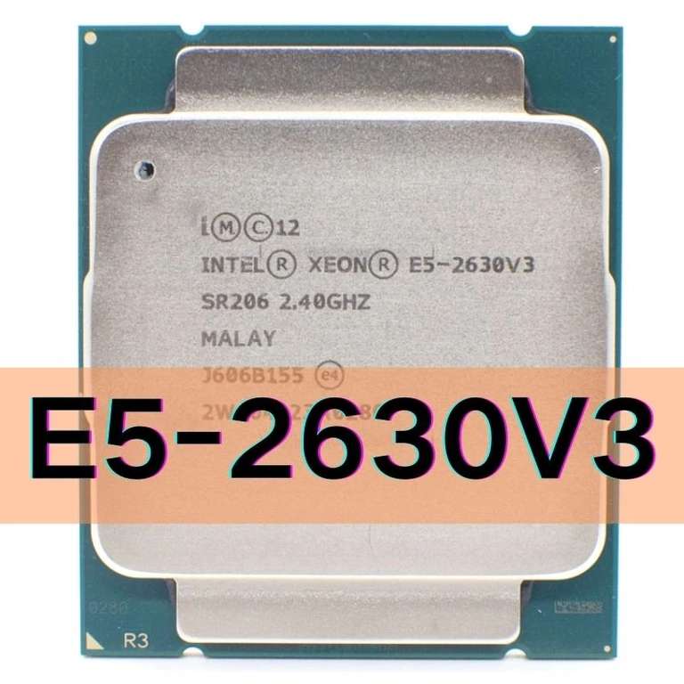 Процессор Intel Xeon E5 2630 V3 SR206 2,4 ГГц 8 ядер 85 Вт Разъем LGA 2011-3 ЦП