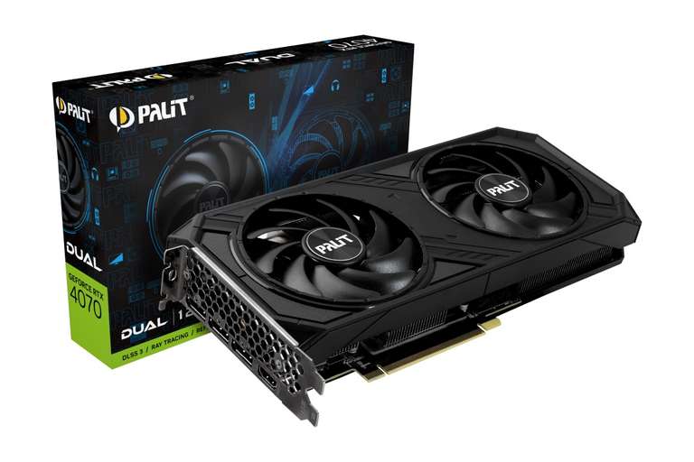 Видеокарта Palit NVIDIA GeForce RTX 4070 Dual OC NED4070S19K9-1047DD