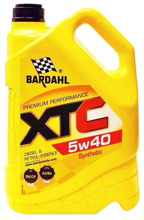 Синтетическое моторное масло Bardahl XTC 5W-40 SN/CF, 5 л
