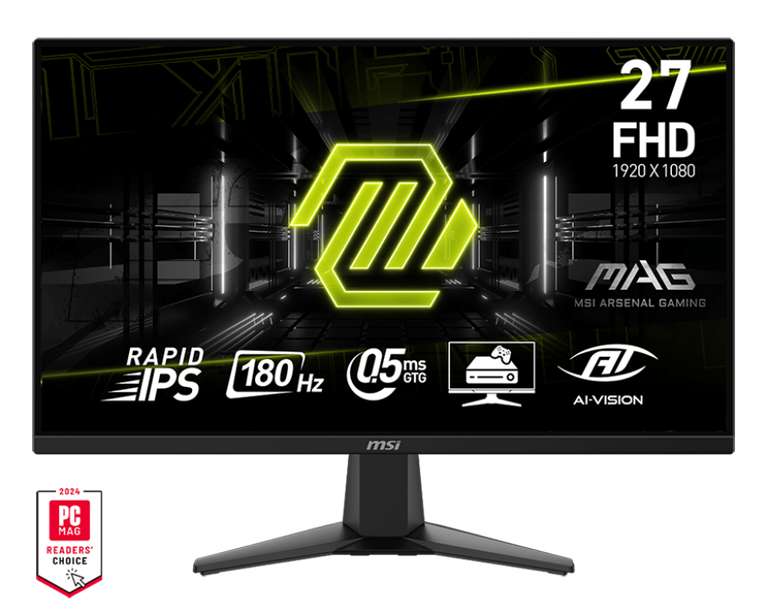 Монитор MSI MAG 275F (27", FullHD, IPS, 180 Гц, 0.5 мс, sRGB 105%)