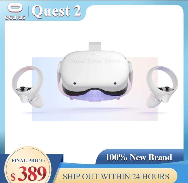 Очки виртуальной реальности Oculus Quest 2 128 GB (24647₽ через QIWI)