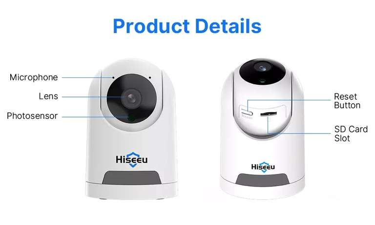 IP-камера Hiseeu (1080p, 4 Мп, 360°)