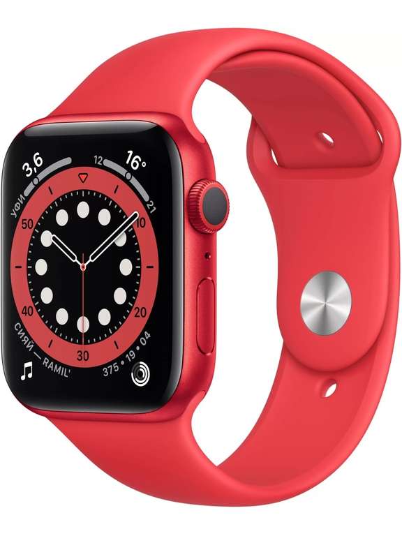 Apple Смарт-часы Series 6 44mm GPS PRODUCT (RED)