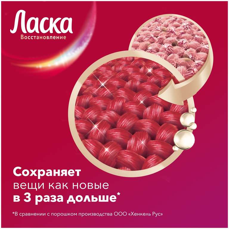 Гель для стирки Ласка Восстановление COLOR для цветного, жидкое средство для стирки 4 л (66 стирок)