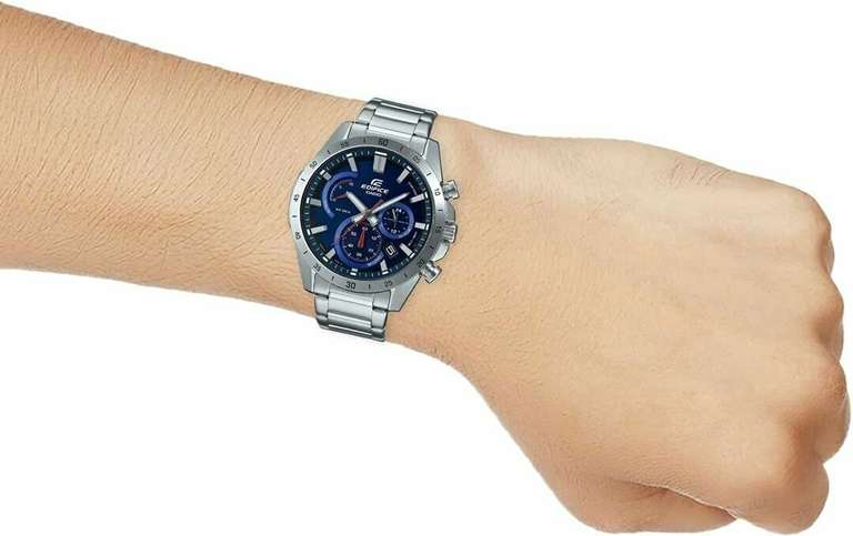 [Москва и возм. др] CASIO Наручные часы CASIO EFR-573D-2A, серебряный, синий