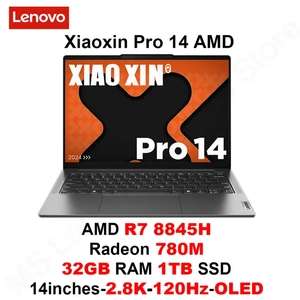 Ноутбук Lenovo Xiaoxin Pro 14 2023 14" OLED R7 8845H Radeon 780M 32G ОЗУ 1T SSD