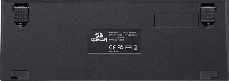 Игровая механическая клавиатура Redragon Anivia (кабель 1.8 м, 61 клавиша, переключатели Outemu Red, RGB-подсветка)