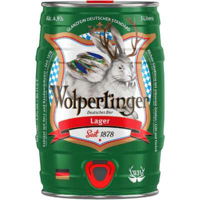[Астрахань] Пиво Wolpertinger светлое фильтрованное пастеризованное 4.9%, 5 л