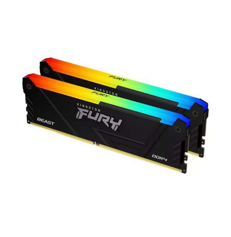 Оперативная память Kingston FURY Beast Black RGB DDR4 32 ГБ 2x16 (KF432C16BB12AK2/32)