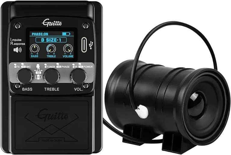 Звукосниматель с эффектами для модернизации акустической гитары GUITTO GGP-04 (цена с ozon картой) (из-за рубежа)