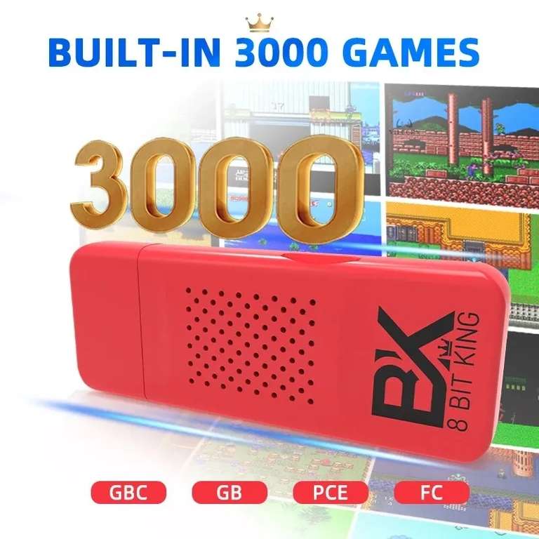 Беспроводная мини-консоль VILCORN 8BitKing, 3000 игр