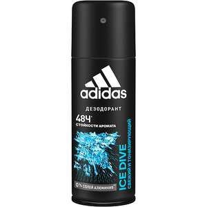 Дезодорант спрей мужской Adidas Ice Dive (109₽ с бонусами)