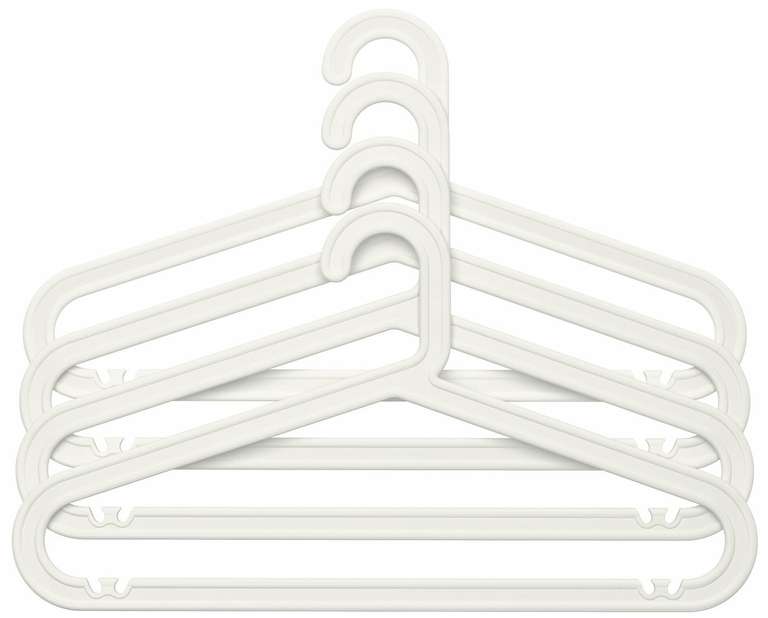 Набор вешалок IKEA Багис 4 шт. белые х 6 комплектов (99₽/1 набор)