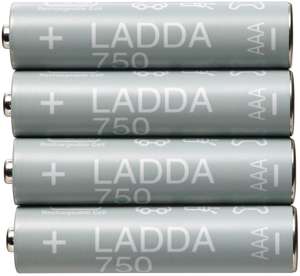 Аккумуляторные батарейки IKEA LADDA 750 мАч AAA 1.2В HR03 4 шт.