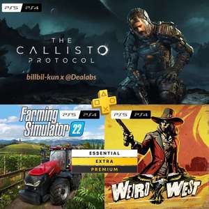 [PS4, PS5] Игры на октябрь по подписке PS+ Essential: The Callisto Protocol + Farming Simulator 22, Weird West
