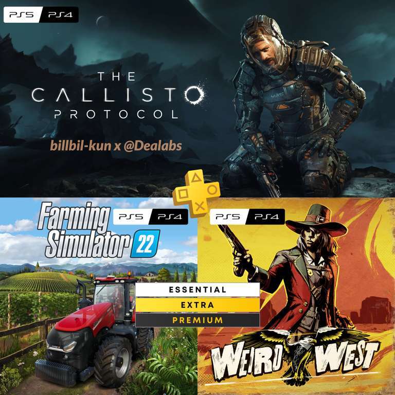 [PS4, PS5] Игры на октябрь по подписке PS+ Essential: The Callisto Protocol + Farming Simulator 22, Weird West