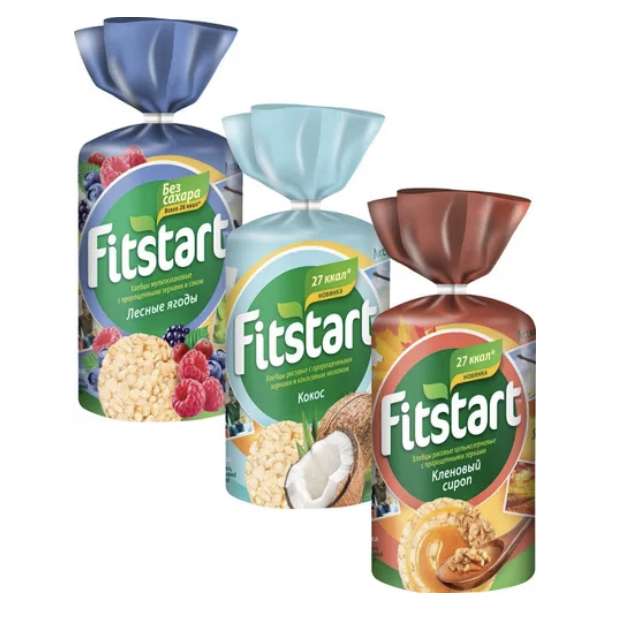 Хлебцы FITSTART mix, 3 шт по 100 г (цена с Ozon картой)