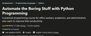 Курс Automate the Boring Stuff with Python Programming бесплатно