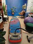 Надувная SUP-доска (SUP board) EGGORY с насосом, веслом и страховочным лишем. 335x81x15 см (цена с ozon картой)