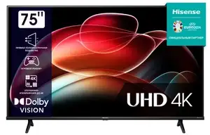 Телевизор 75" Hisense 75A6K (4K, Smart TV, 350 кд/м², MEMC) с Ozon картой