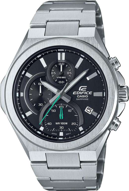 Часы наручные Casio Edifice EFB-700D-1AVUEF, серебряные, черный циферблат, сапфир