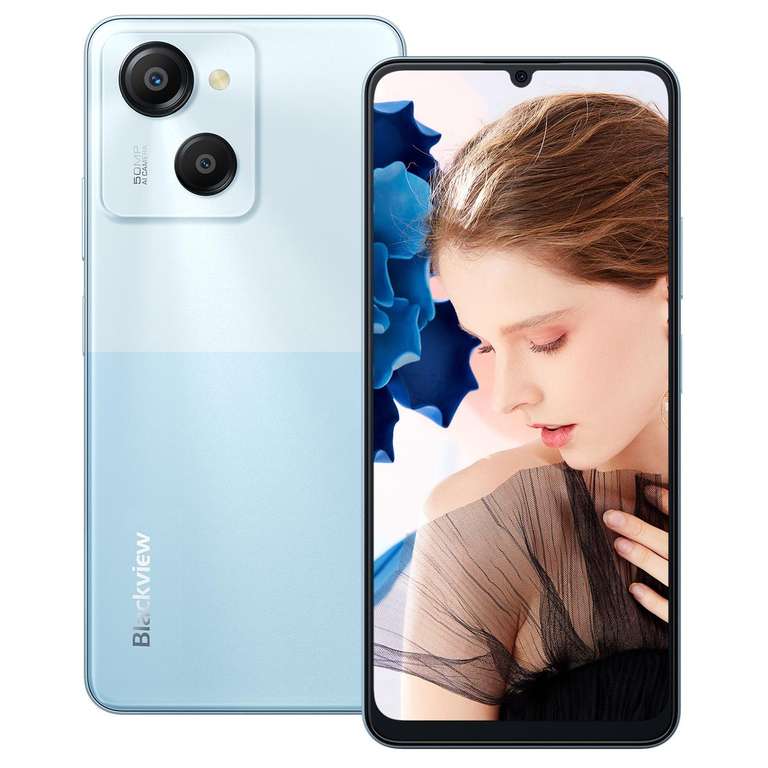 Смартфон Blackview COLOR 8, 8/128 Гб, 6.75", 720×1600, 6000 мАч