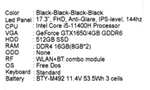 17.3" Ноутбук MSI Katana GF76 11SC-853XRU, Full HD, IPS, i5-11400H, 16 ГБ, SSD 512 ГБ, GeForce GTX 1650 4 ГБ, без ОС
