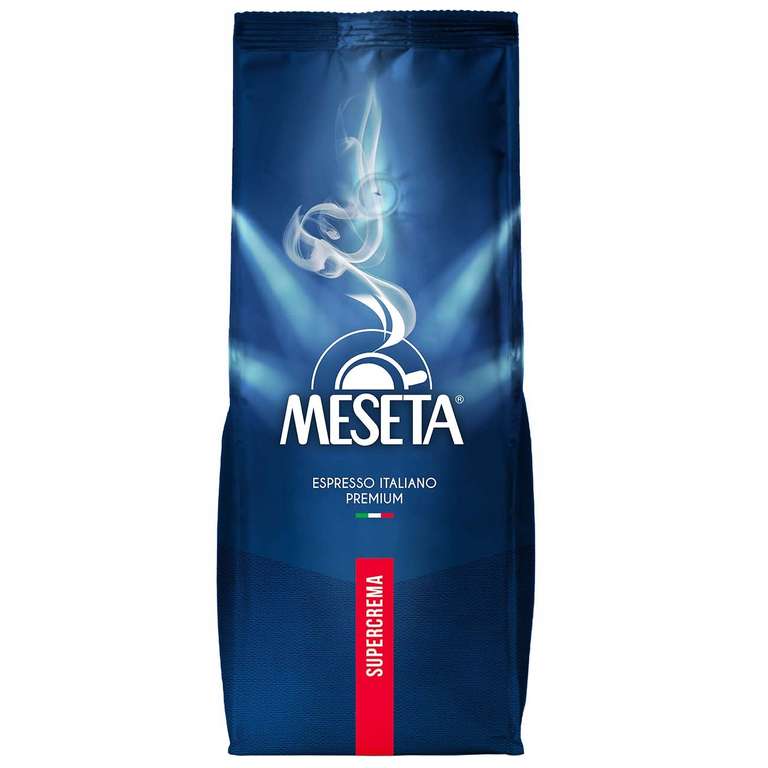 Кофе в зернах Meseta Super Crema 1кг 95% из арабики (персональная цена 749₽, с баллами за 375₽)