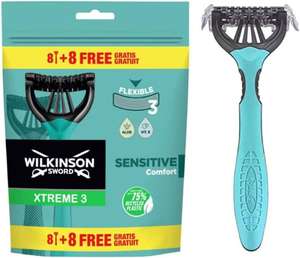 Набор одноразовых станков Wilkinson Sword Xtreme3 Sensitive Comfort, 16 шт (с картой OZON)