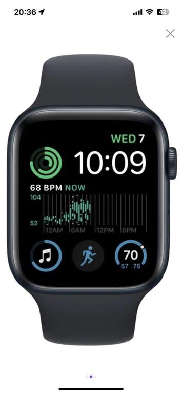Смарт-часы Apple Watch SE (2022) GPS 44мм Aluminum Case with Sport Band Midnight S/M