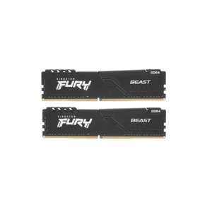 Оперативная память Kingston Fury Beast Black DDR4 3200 МГц 2x16 ГБ (KF432C16BBK2/32), с картой OZON