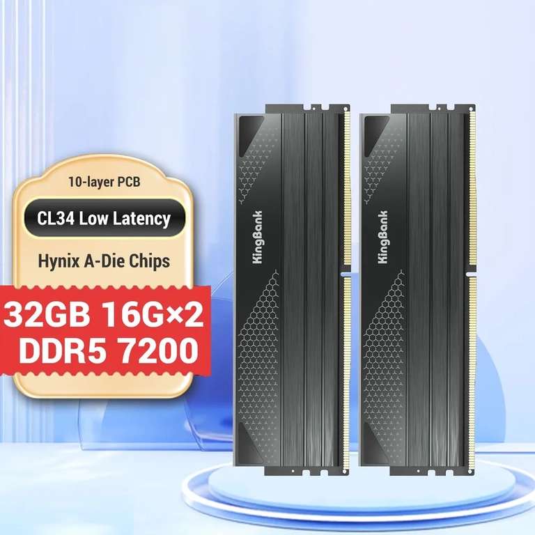 Оперативная память KingBank DDR5 7200MHz 2x16 ГБ (из-за рубежа)