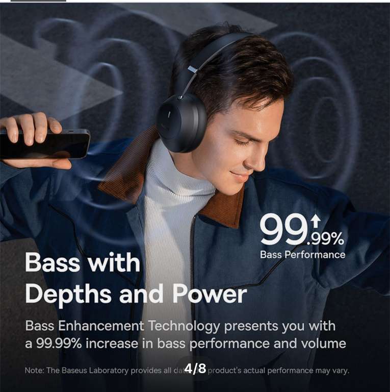 Беспроводные наушники Baseus Bass 30 Max