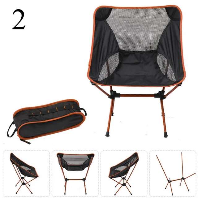 Складное туристическое кресло Tnukk Moon Chair, с чехлом, оранжевый/синий