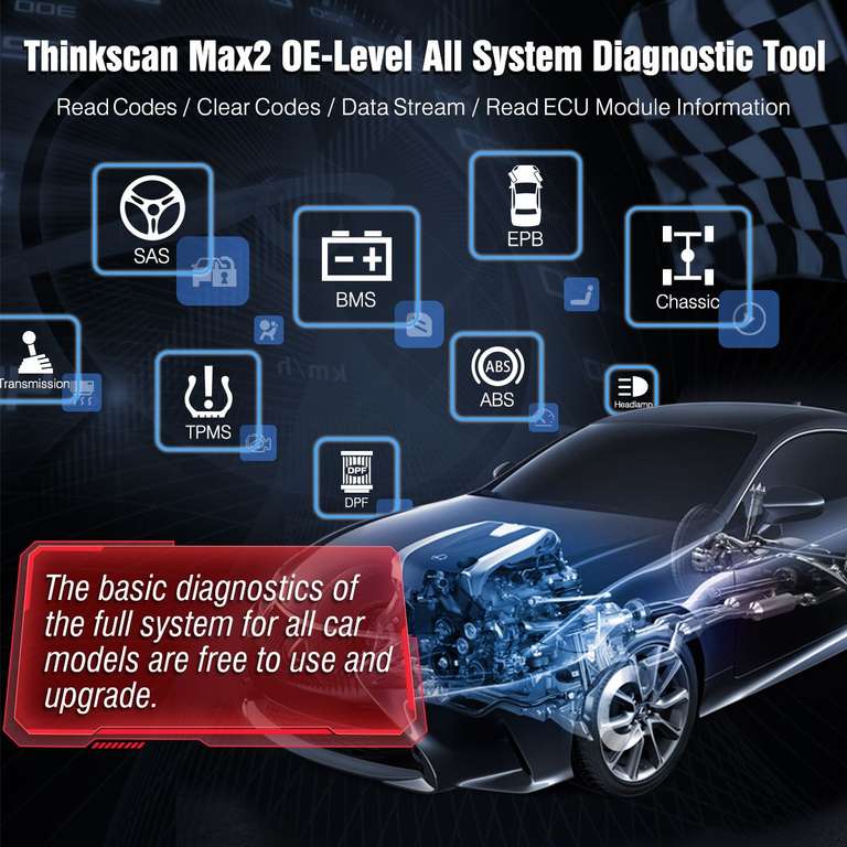 Диагностический сканер для авто THINKCAR ThinkScan Max 2