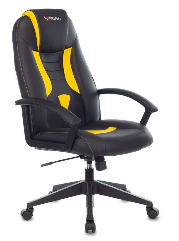 Кресло компьютерное ZOMBIE Viking 8 черный/желтый