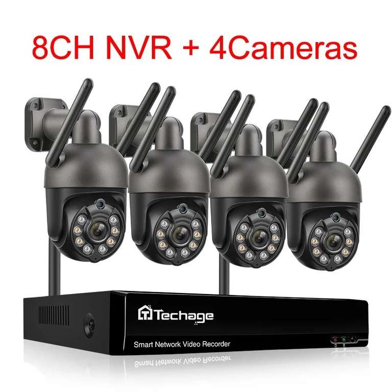 Беспроводная система видеонаблюдения Techage 8CH NVR и 4 камеры